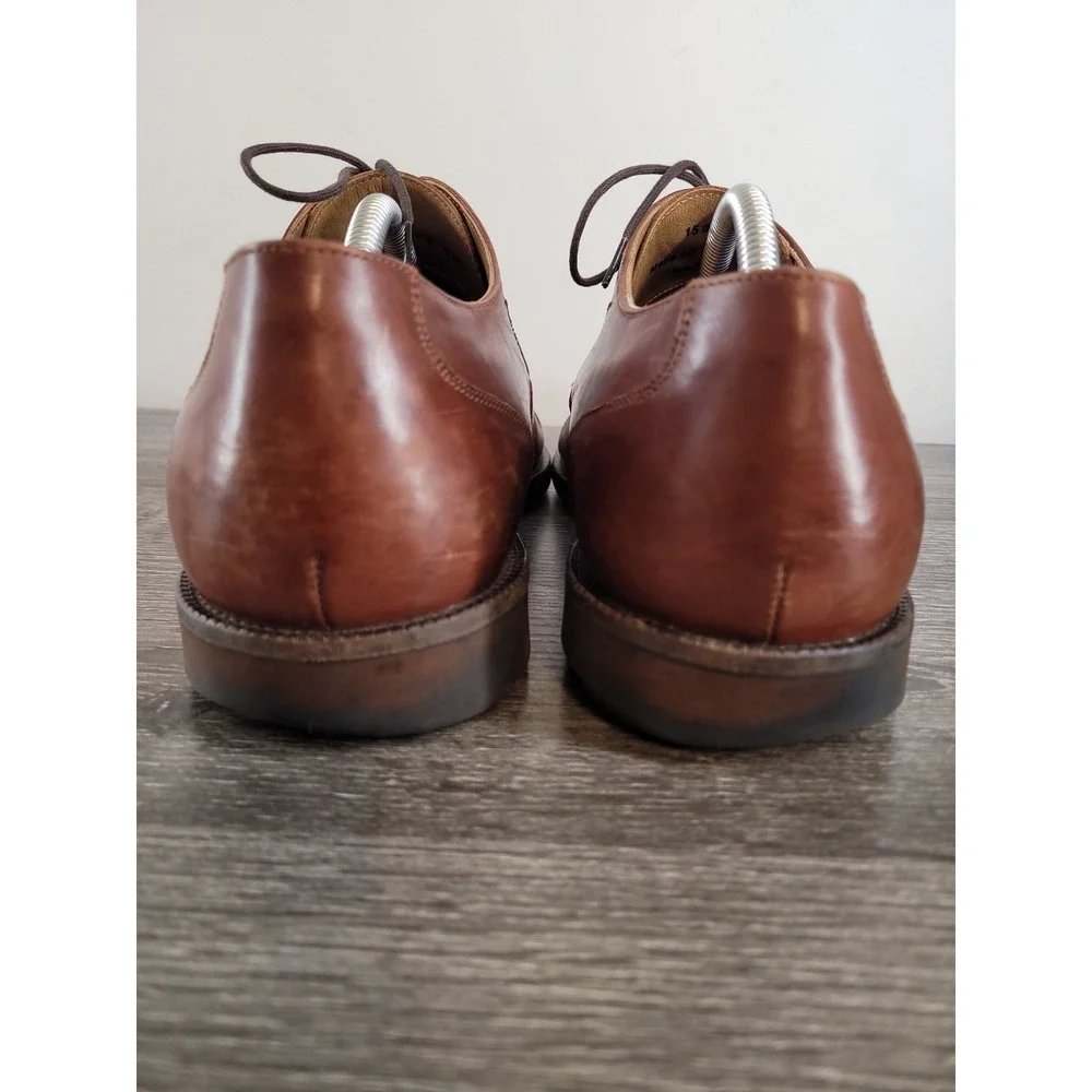 Johnston & Murphy Signature Series Cap Toe Derby Shoes Men's 10 M Brown Leather